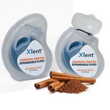 Xlent Expandable Floss Treated Activated Charcoal, Xylitol Natural Plant Base...