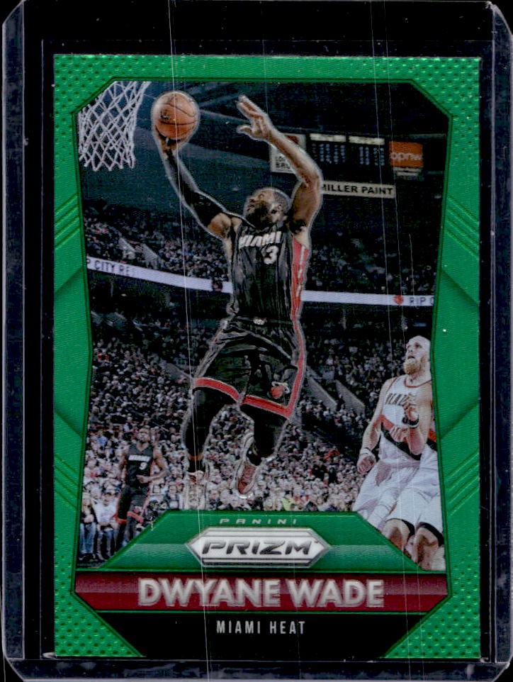 2015-16 Panini Prizm Dwyane Wade Green Prizm #64 Heat