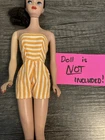 Vintage Barbie Clone Clothes -Stripe Print Sunsuit or Playsuit - 1960s