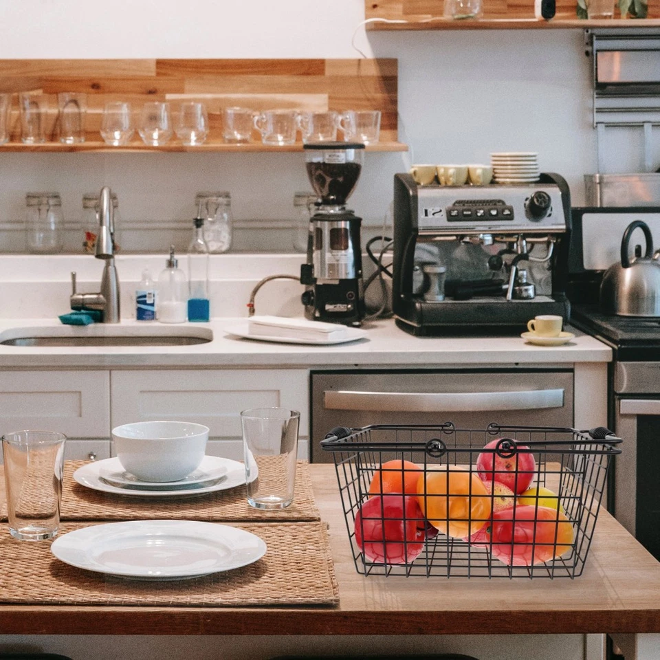 di scarico portatile in metallo per lavaggio verdure da cucina, 1 pezzo (nero) - Immagine 2 di 4