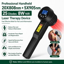 8W Class IV Cold Laser Therapy Device 808nm/905nm for Humans Pets Pain Relief