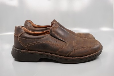 ECCO Fusion Slip on Loafer Men's Size Eu 44 / US 10 Nubuck Coffee Brown Leather