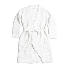 Happy Place Weightless Waffle Robe - White Size Large 