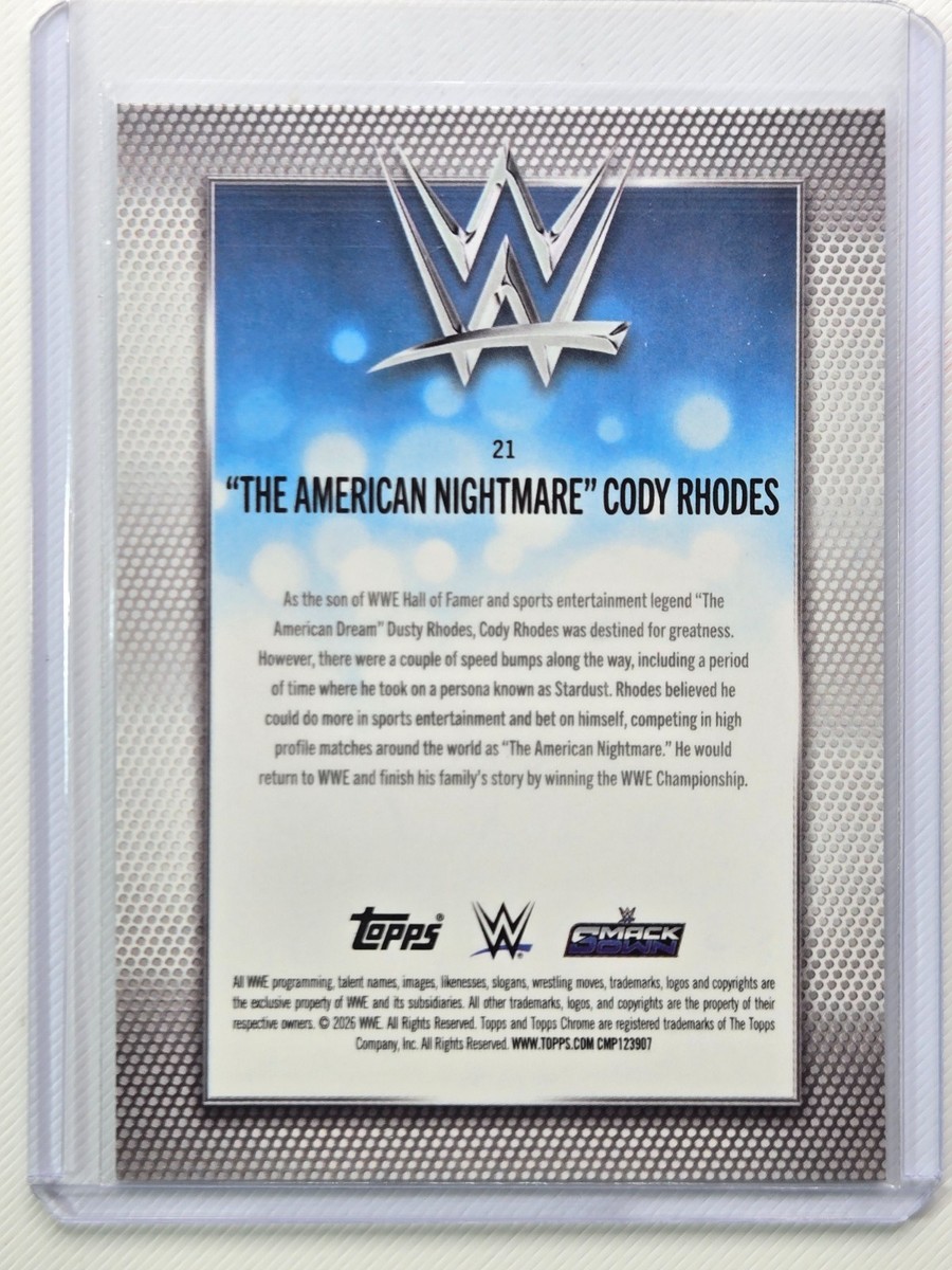 The American Nightmare Cody Rhodes 2026 Topps Chrome WWE #21 Base