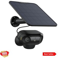 Argus 4 Pro Black, 4K Dual-Lens 180 Solar Security Cameras Wireless Outdoor,...