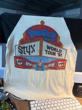 RARE VINTAGE STYX I SAW AT THE PARADISE THEATRE TOUR 1981 T SHIRT 80'S SIZE SM