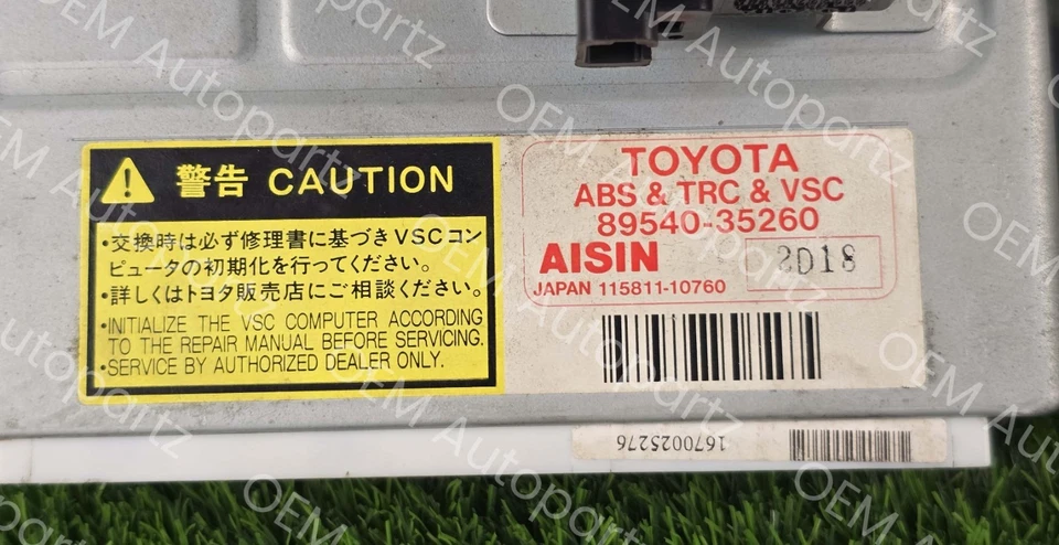 Unidad de control de tracción antideslizante Toyota 4Runner 2000-2002 ABS TRC VSC 89540-35260 Foto 3 de 4