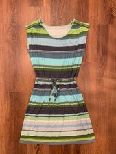 Ann Taylor LOFT Striped Multicolor Dress Womens Small EUC Summer Travel Vacation