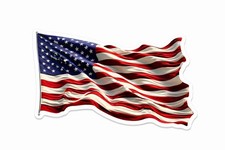 American Flag Sticker US USA Patriot Sticker Boat Car Bumper