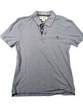 Original Penguin Mens Heritage Slim Fit Polo Shirt Blue Cotton Size M