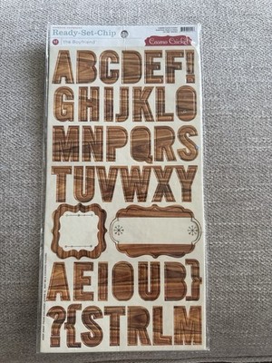 Cosmo Cricket Ready-Set-Chip The Boyfriend Adhesive Chipboard Letters New Sealed