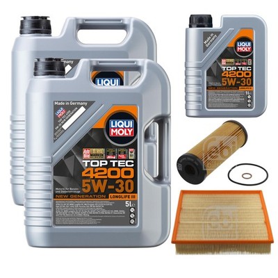 FEBI Inspektionspaket 11L Liqui Moly Top Tec 4200 5W-30 für VW LT 28-46 II