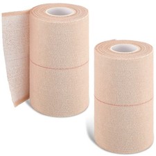 Nuanchu 2 Rolls Adhesive Elastic Tape Bandage Wrap Flexible Stretch Bandages ...