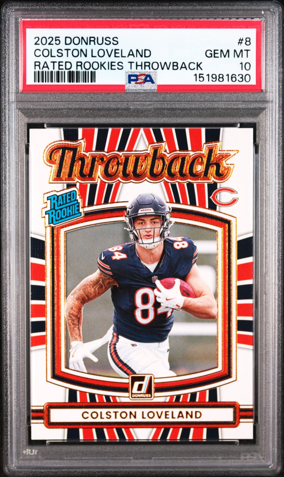Colston Loveland #8 2025 Panini Prizm Football Rookie Gear