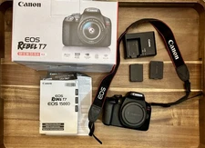 Canon EOS Rebel T7 24.1MP Digital SLR Camera Body Only with Box and 2 Batteries