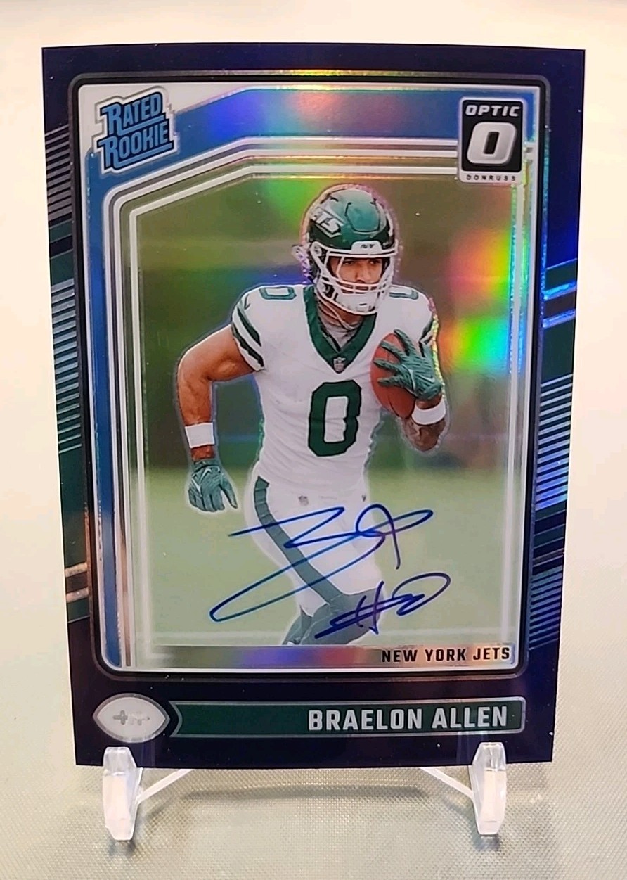 2024 PANINI DONRUSS OPTIC AUTO PURPLE #211 BRAELON ALLEN ROOKIE RC /35
