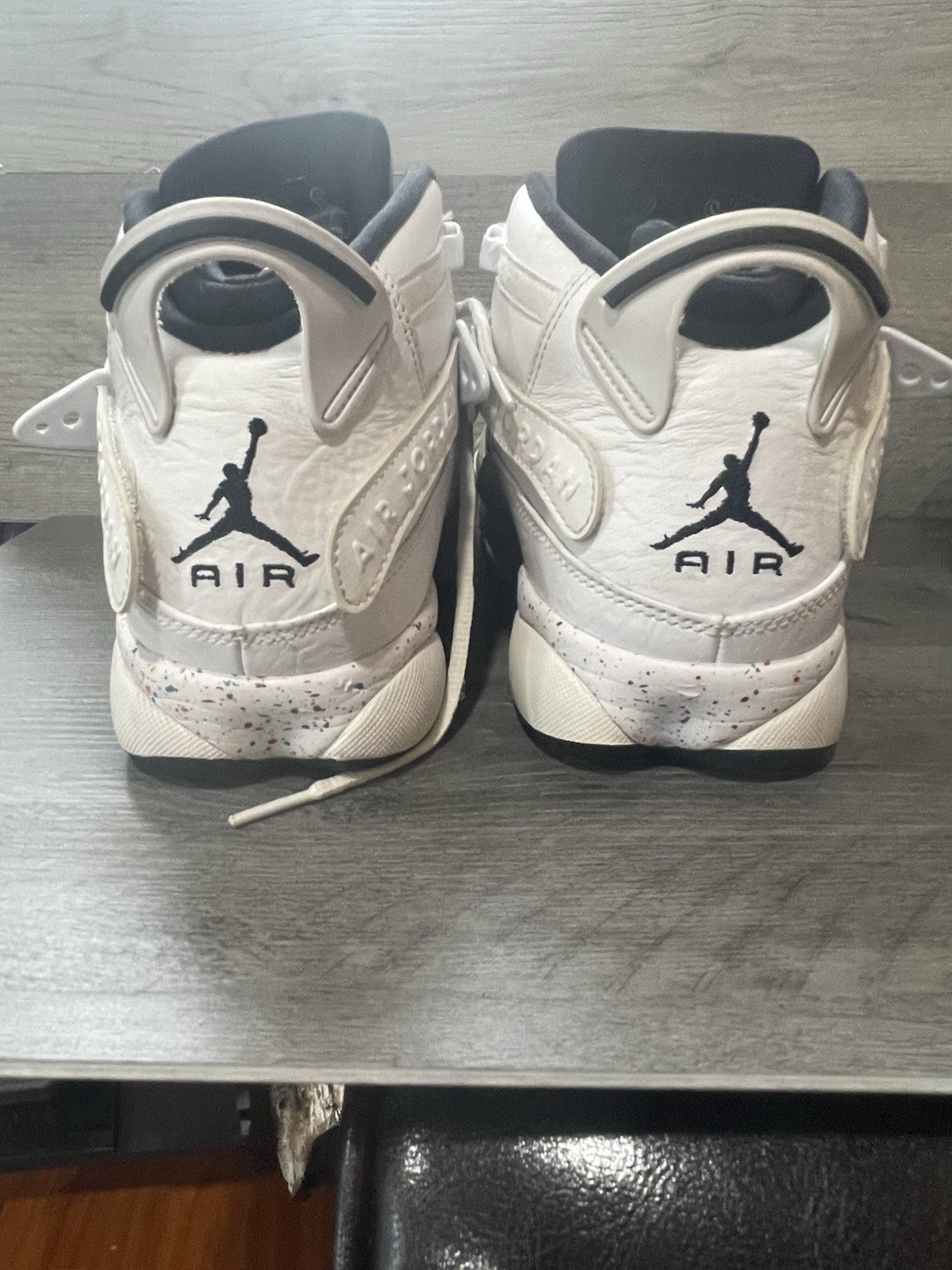 Air Jordan 6 Rings Confetti Paint Splatter Sneakers 322992-100 Men Sz 8.5 thumbnail 4