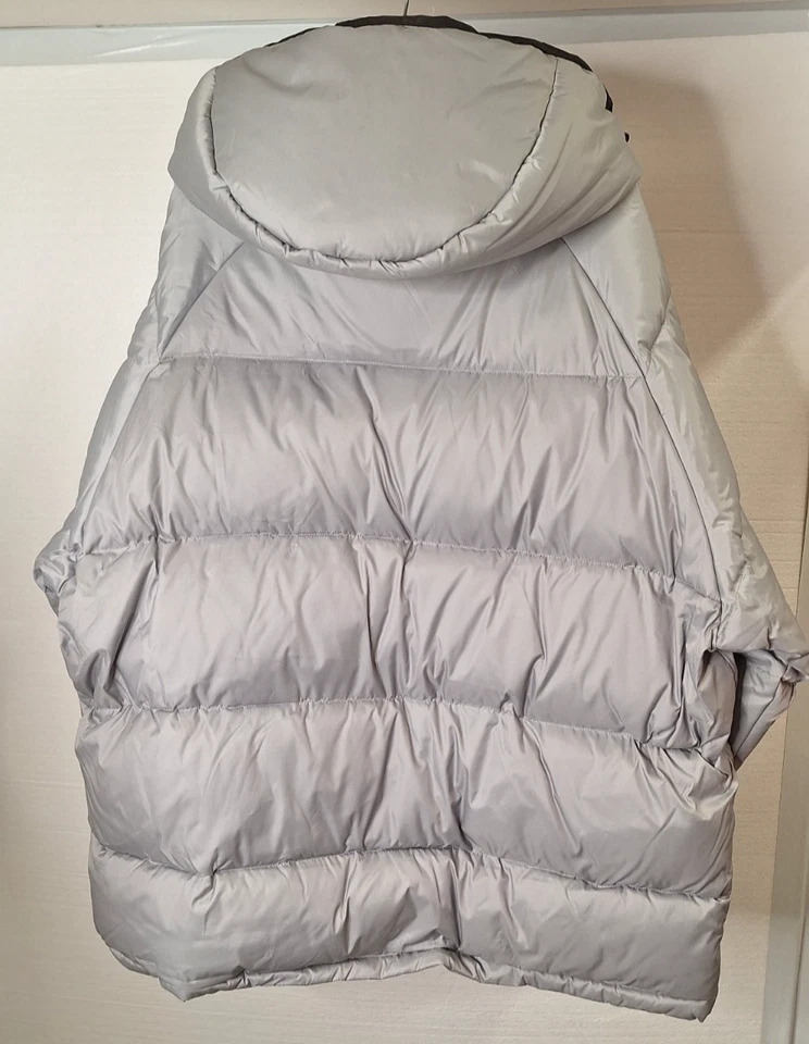 First Down 64 Men's Size XL Grey Down Puffer Jacket Full Zip Removable Hood - Image 4 of 4