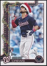 2025 Topps Holiday #H46 Dylan Crews RC Base Holiday Variation Rookie Nationals