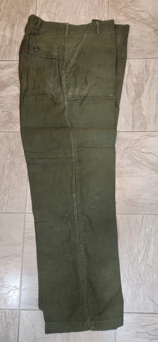 Vtg 1970-1980 US Army OG Sateen Type 1 Faded Pant Vietnam Military Grunge