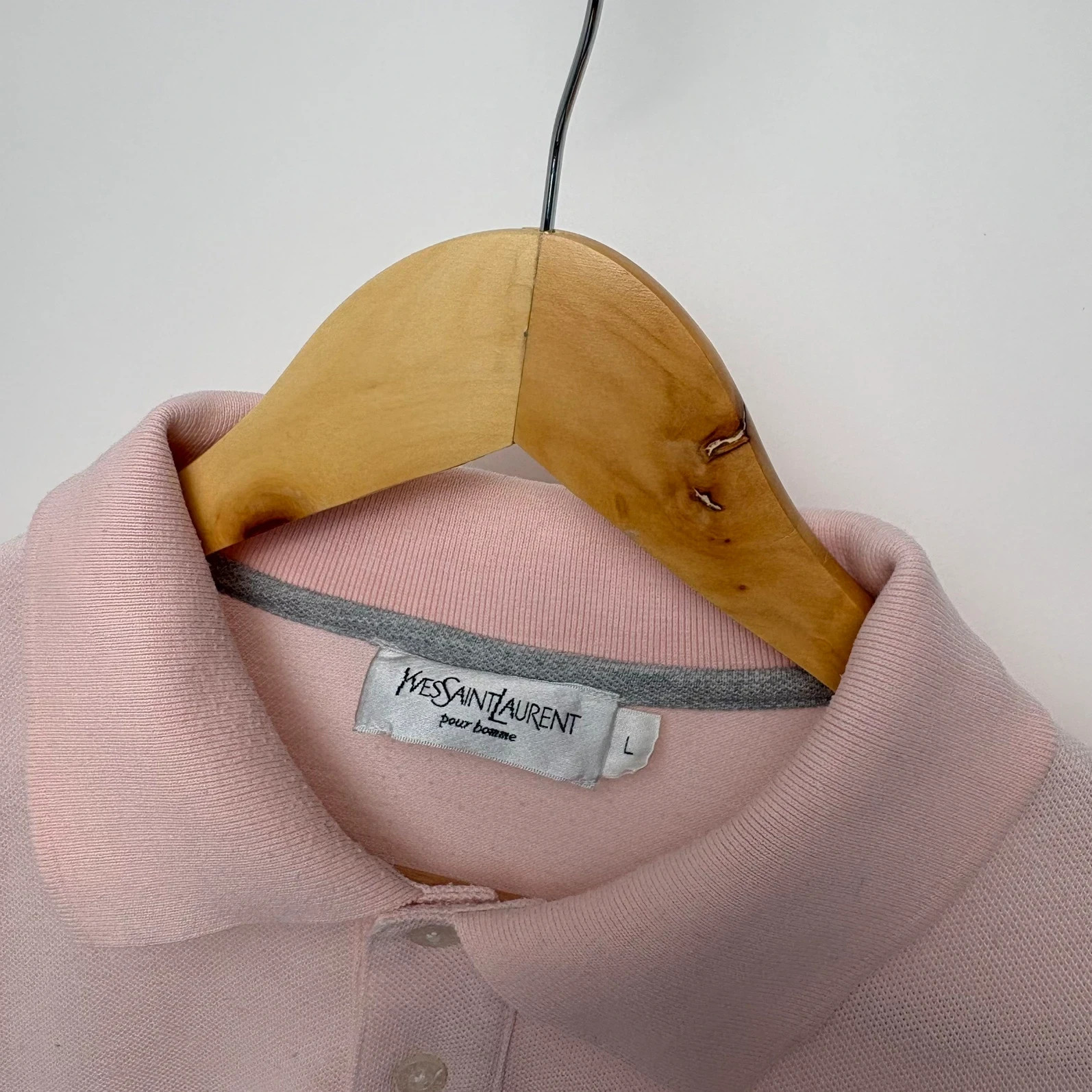 YSL Vintage Rose Pink Polo Shirt - L image 3