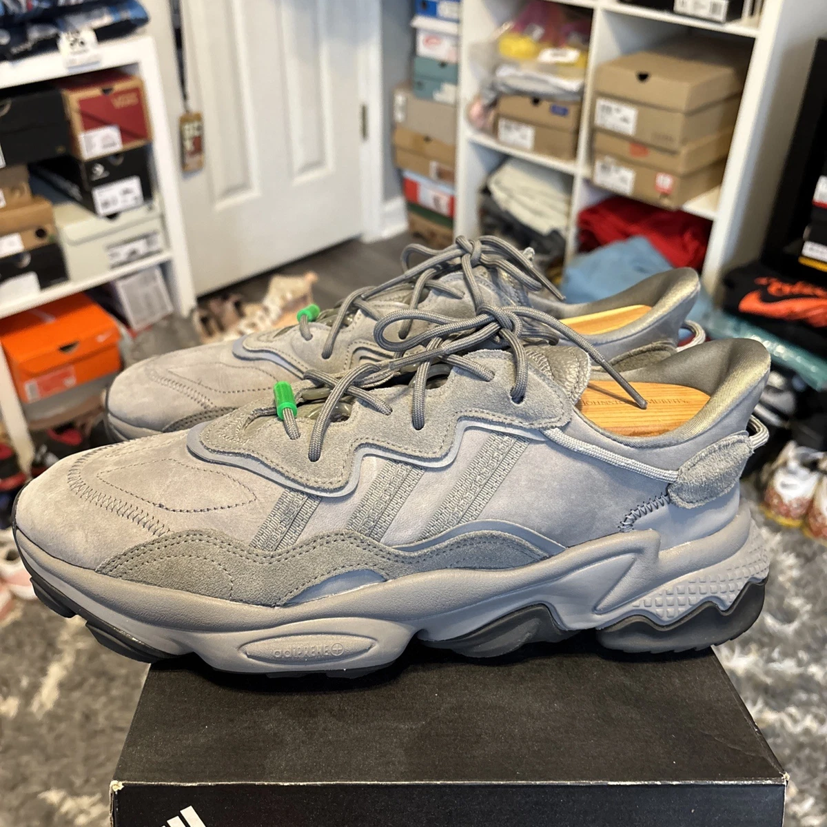Preços baixos em adidas Ozweego TR Grey Solar Green | eBay