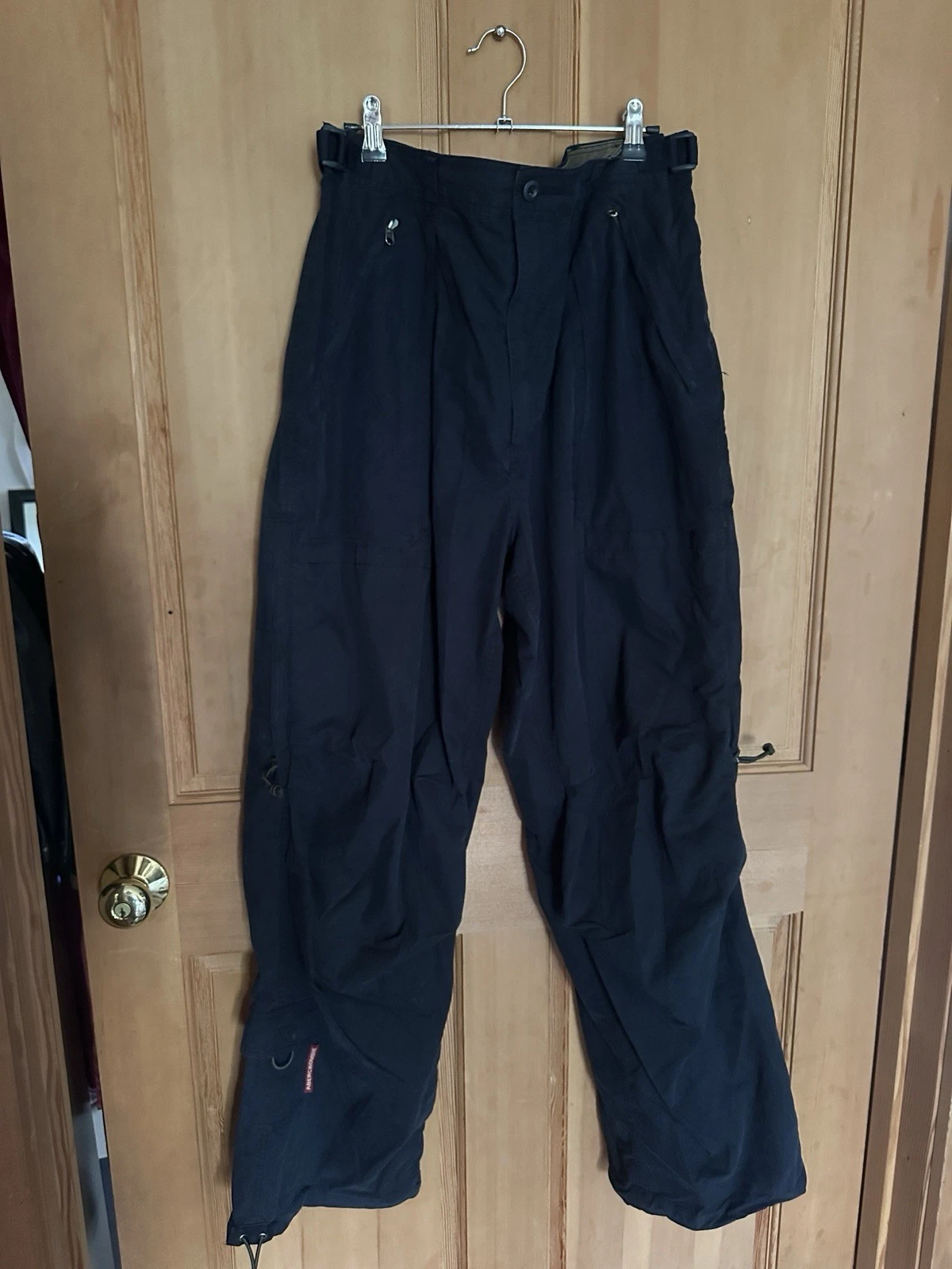 RARE Abercrombie & Fitch Vintage Military Multipocket Parachute Cargo Pant Black