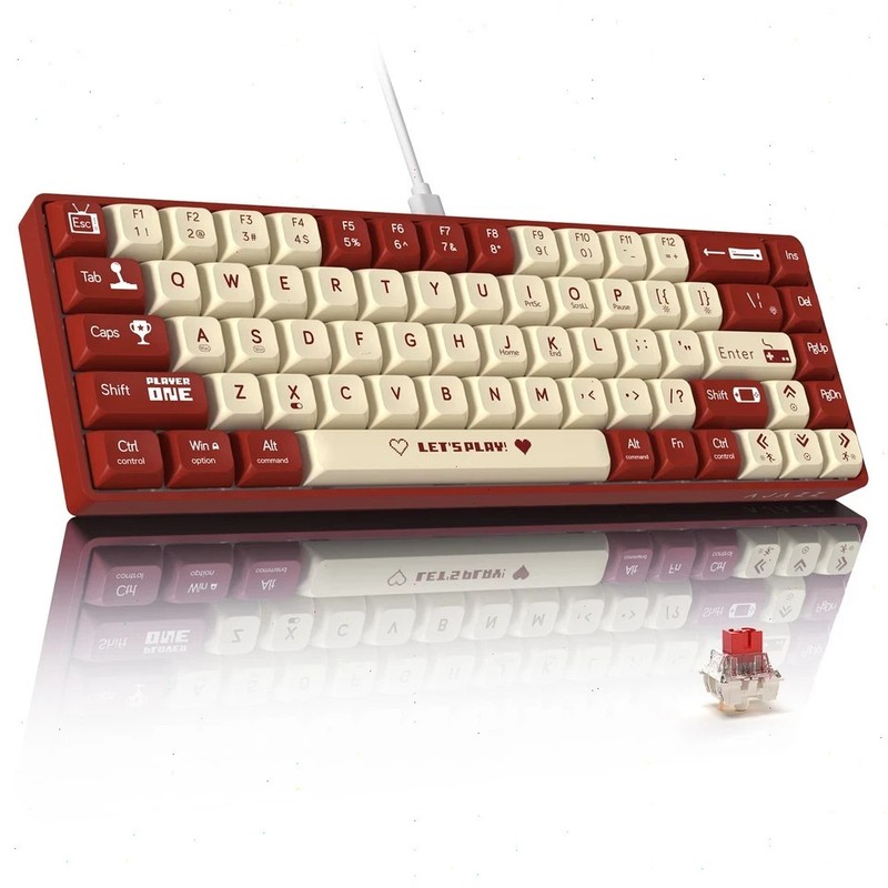 AJAZZ AK680 65% Wired Hot-Swap Mechanical Keyboard 68 keys RGB Anti-Ghosting EVA