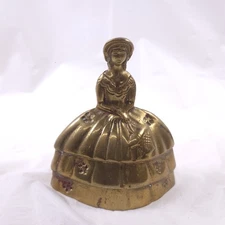 Vintage Southern Belle Brass Bell Woman Lady Metal India
