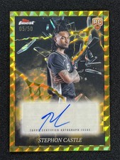 5/50 JSY# 1/1 2024-25 Finest Stephon Castle Electrifying Auto RC Gold Geometric