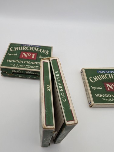 Churchmans Cigarette Packets/Boxes X3 Empty Vintage Prop Man Cave Bar Etc - Picture 12 of 16