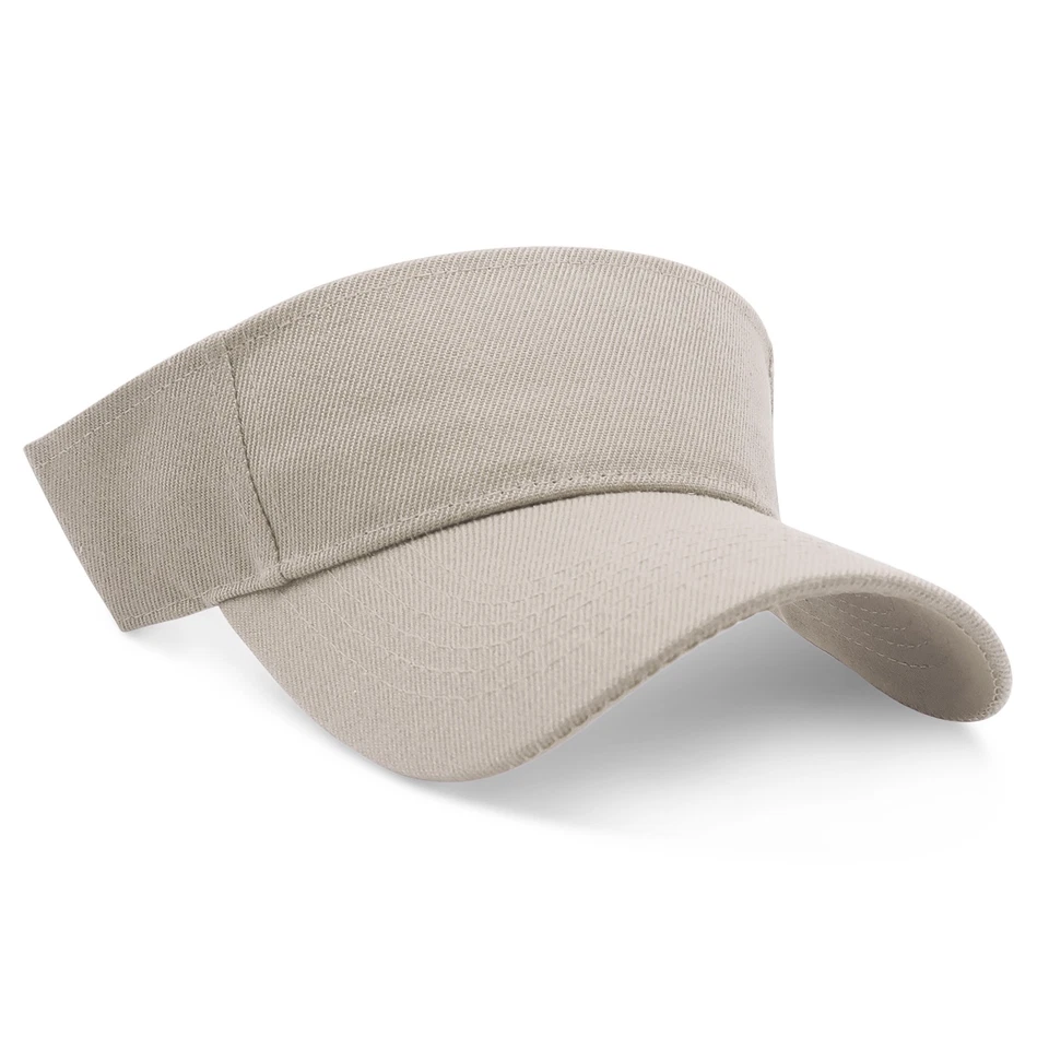 Visera Sombrero para el Sol Golf Tenis Playa Hombres Mujeres Gorras Ajustables Gorra Sólida Lisa en Blanco Foto 4 de 4