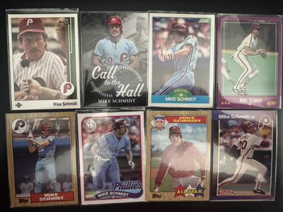 MIKE SCHMIDT Throwback Lot of 8 MLB Superstar Phillies Free Ship 1159
