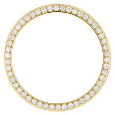 36mm DateJust 118338 Yellow Gold Tone D/VVS Moissanite Diamond Watch Bezel