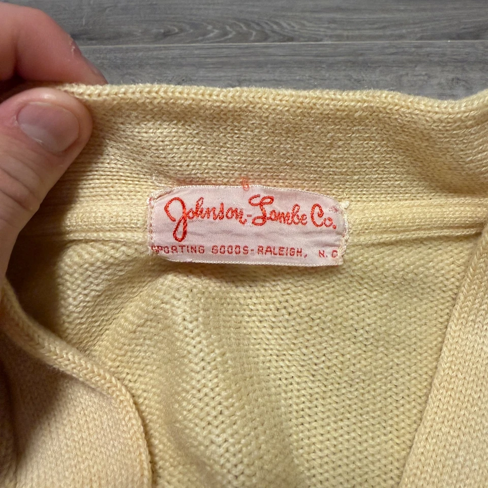 Vintage 50s Letterman North Carolina State College Cardigan Sweater Size 40 S - Image 3 of 4