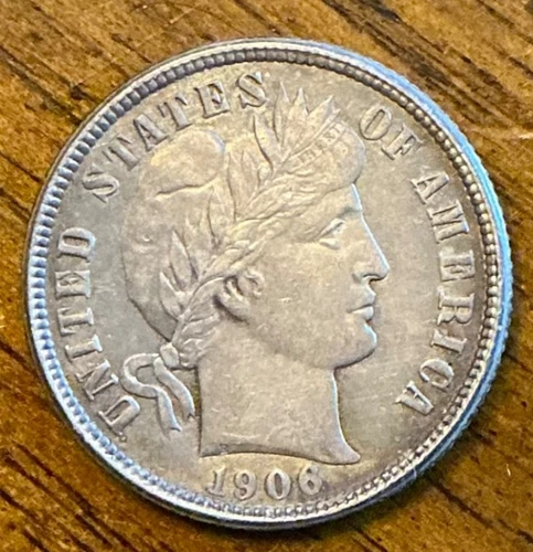 1906 Barber Dime — photo from another recent sale