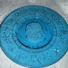 Vintage President Hoover Wheaton Blue Glass Plate G2  — photo 1