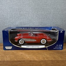 Motor Max 118 Die Cast Collection Red 1958 Chevrolet Corvette Motormax In Box