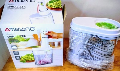 Ambiano Electric Spiralizer 100W Kitchen Appliance Gadget w/ Three Cutting Heads