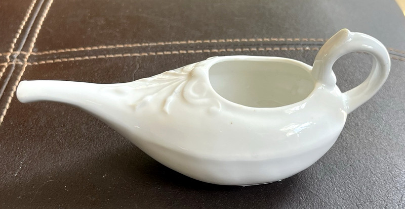 Fancy Antique German Invalid Porcelain Feeder