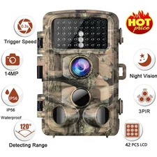 Campark 1080P Outdoor Trail Camera 14MP Wildlife Hunting Game 3 PIR Night Vision