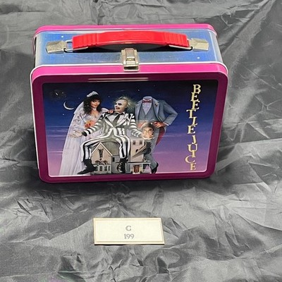 NECA Beetlejuice Metal Lunchbox and Thermos Set Purple Collectible *DENTED*