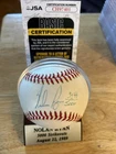 Nolan Ryan Autographed ROA Brown Baseball - w/insc “3244/5000” - JSA COA CH97401