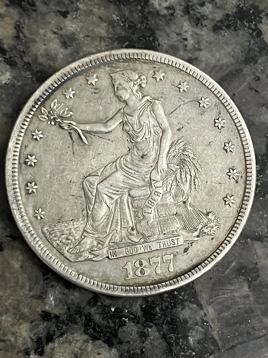 アメリカ　トレードダラー 1877 s　貿易銀 1ドル銀貨 1877年 アメリカ 貿易銀 1ドル トレード ダラー 銀貨 シルバー