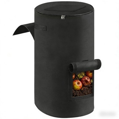 Reusable Compost Bin Outdoor, 34 Gallon Home Bucket with Black 