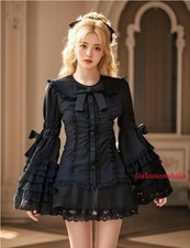 Women Victorian Blouse with Flared Sleeves Gothic Lolita Shirt for JSK Dress