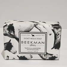 BEEKMAN 1802 BIG 9 oz. Goat Milk & Shea Butter Bar Soap VANILLA ABSOLUTE 