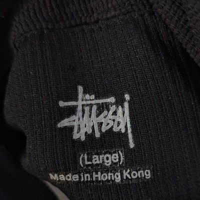 Stussy Mens Polo Shirt Large Black Long Sleeve Vintage 90s | eBay