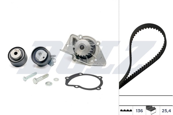 Wasserpumpe + Zahnriemensatz Dolz KD071 FüR N3 N1 Xantia CitroËN 7D N5 406 306-image
