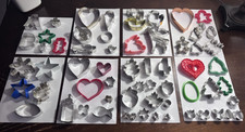 Lot of 63 Assorted Cookie Cutters Metal & Pla...
